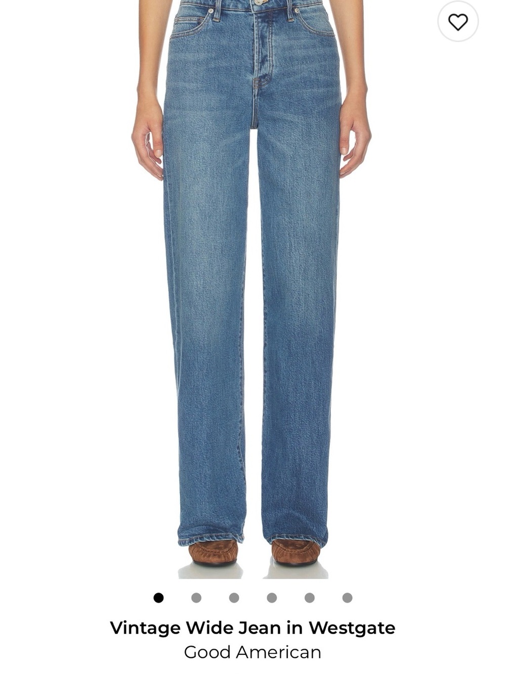 Good American Vintage Wide-Leg Jeans in Westgate Blue